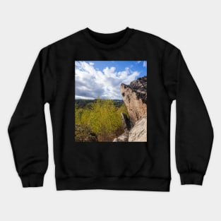 Devil's Wall, rocks, Blankenburg, Harz, Saxony-Anhalt, Germany Crewneck Sweatshirt